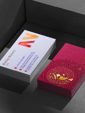 Foil-stamped luxury business cards