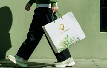 Custom branded shopping bag