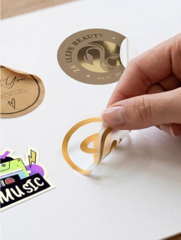 Gold raised epoxy stickers