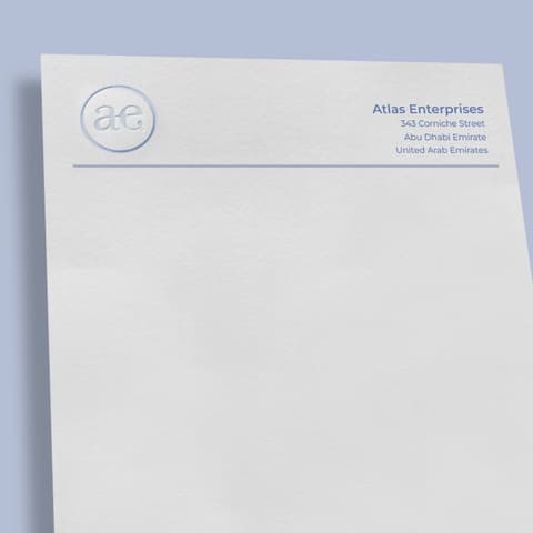 Debossed Letterhead