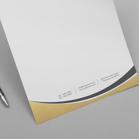 Metallic Printed Letterhead
