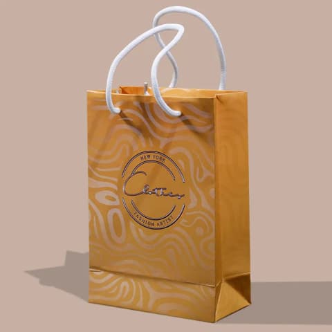 Raised Shiny Paper Bags Packaging Uae