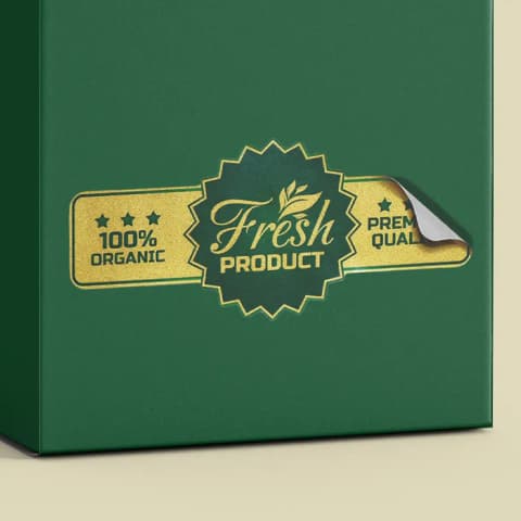 Metalic Printed Sticker Package Printing Dubai