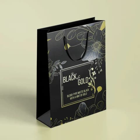 Metalic Printed Paper Bag Package Printing Dubai
